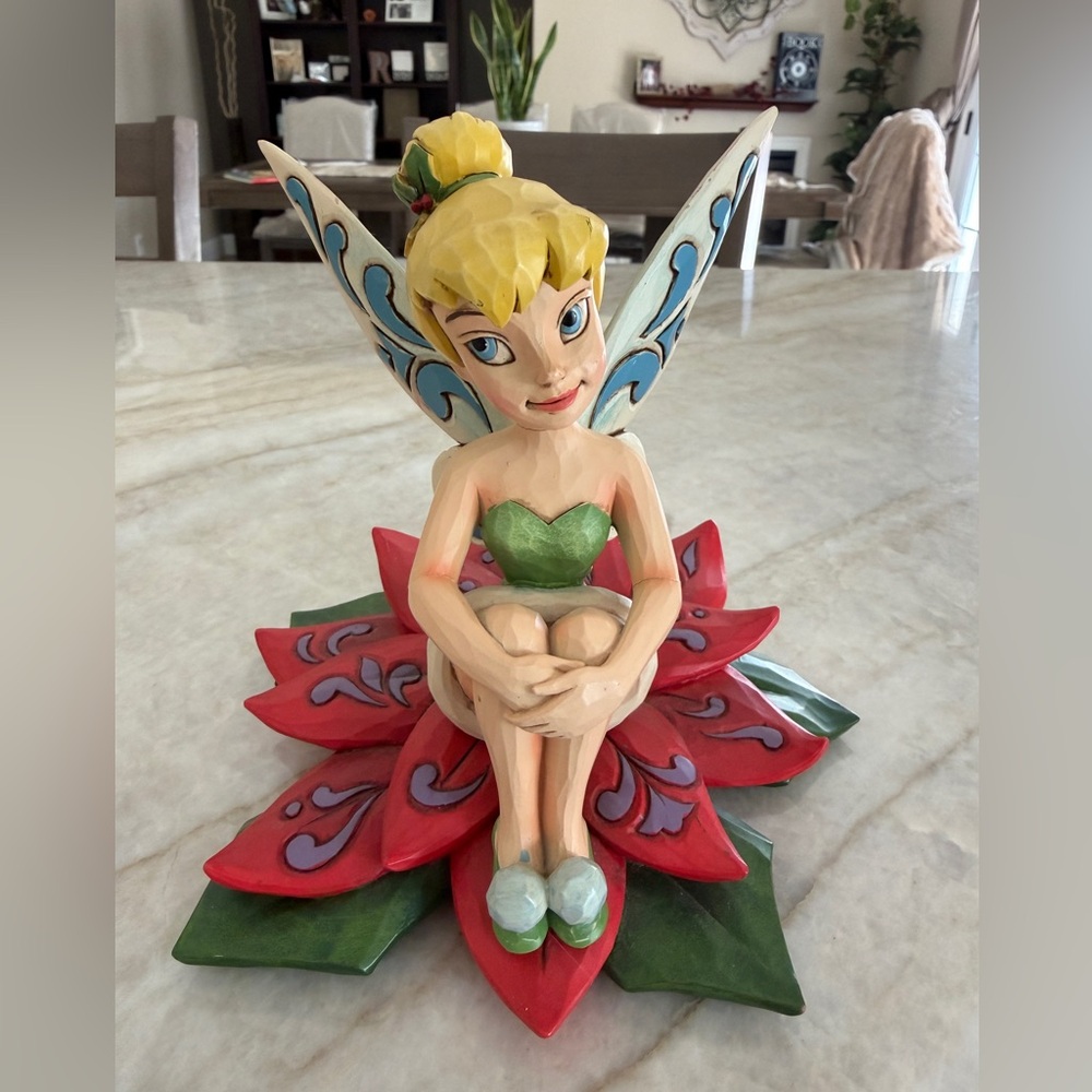 RETIRED ENESCO JIM SHORE DISNEY SHOWCASE TINKER BELL FIGURINE FESTIVE FAIRY 6" T
